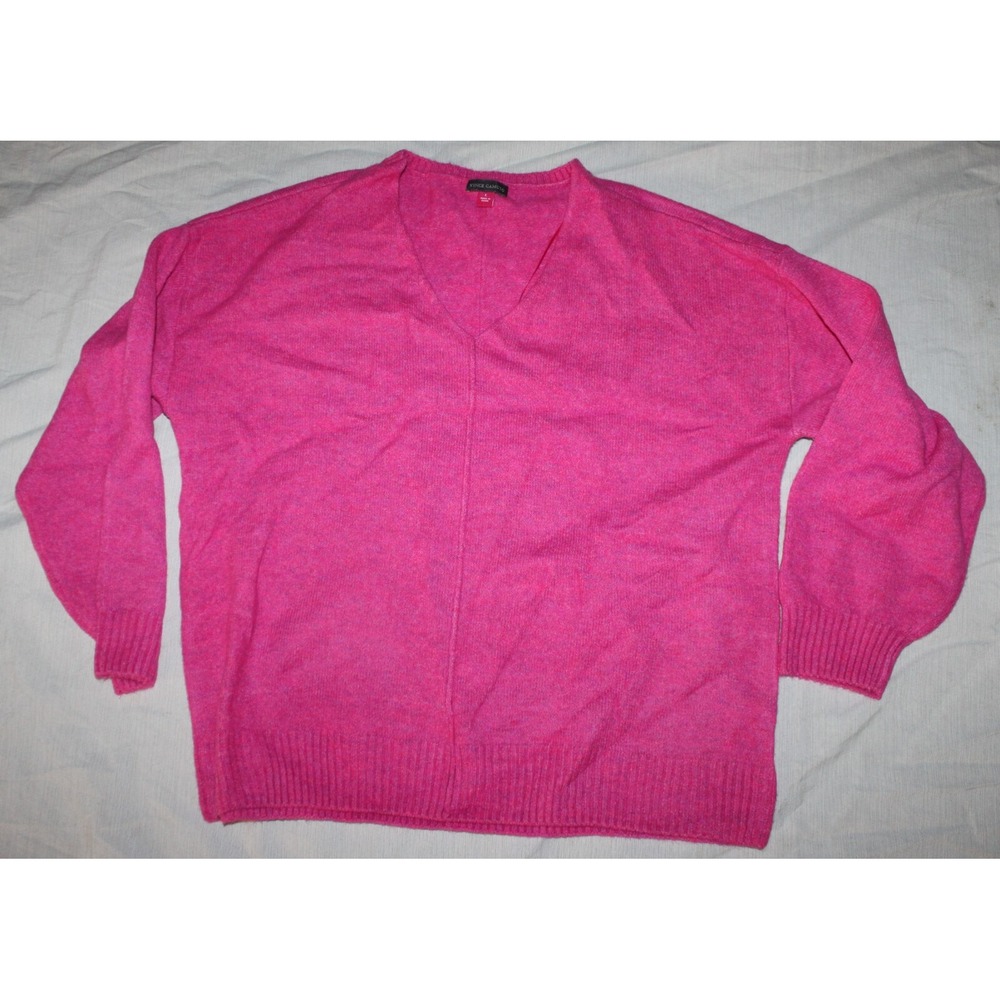 VINCE CAMUTO WOMEN'S V NECK Pink SWEATER SIZE L